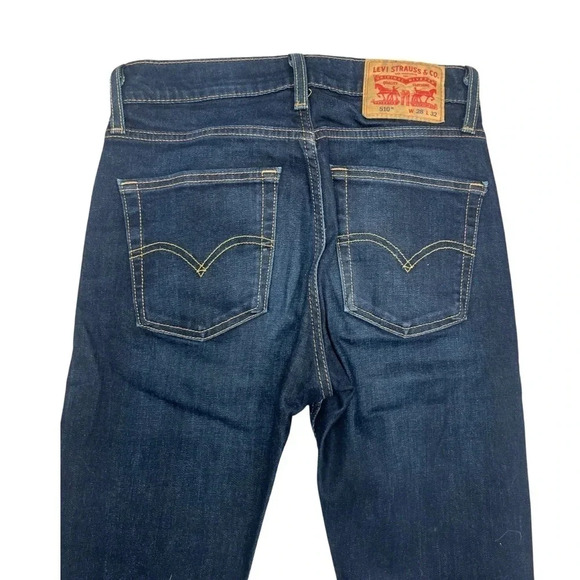 Men's Levi’s Skinny fit Dark Wash
Blue 510 Jeans 28 × 32 - Picture 4 of 6